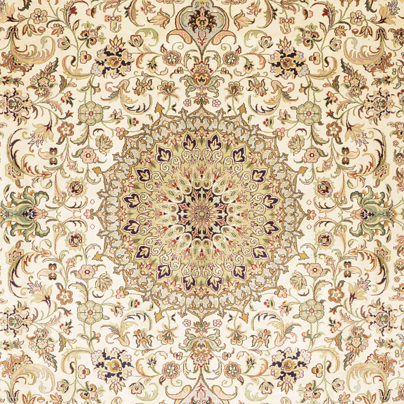 Kashmir Orientteppich 211 × 312 cm aus Wolle & Seide, handgeknüpft