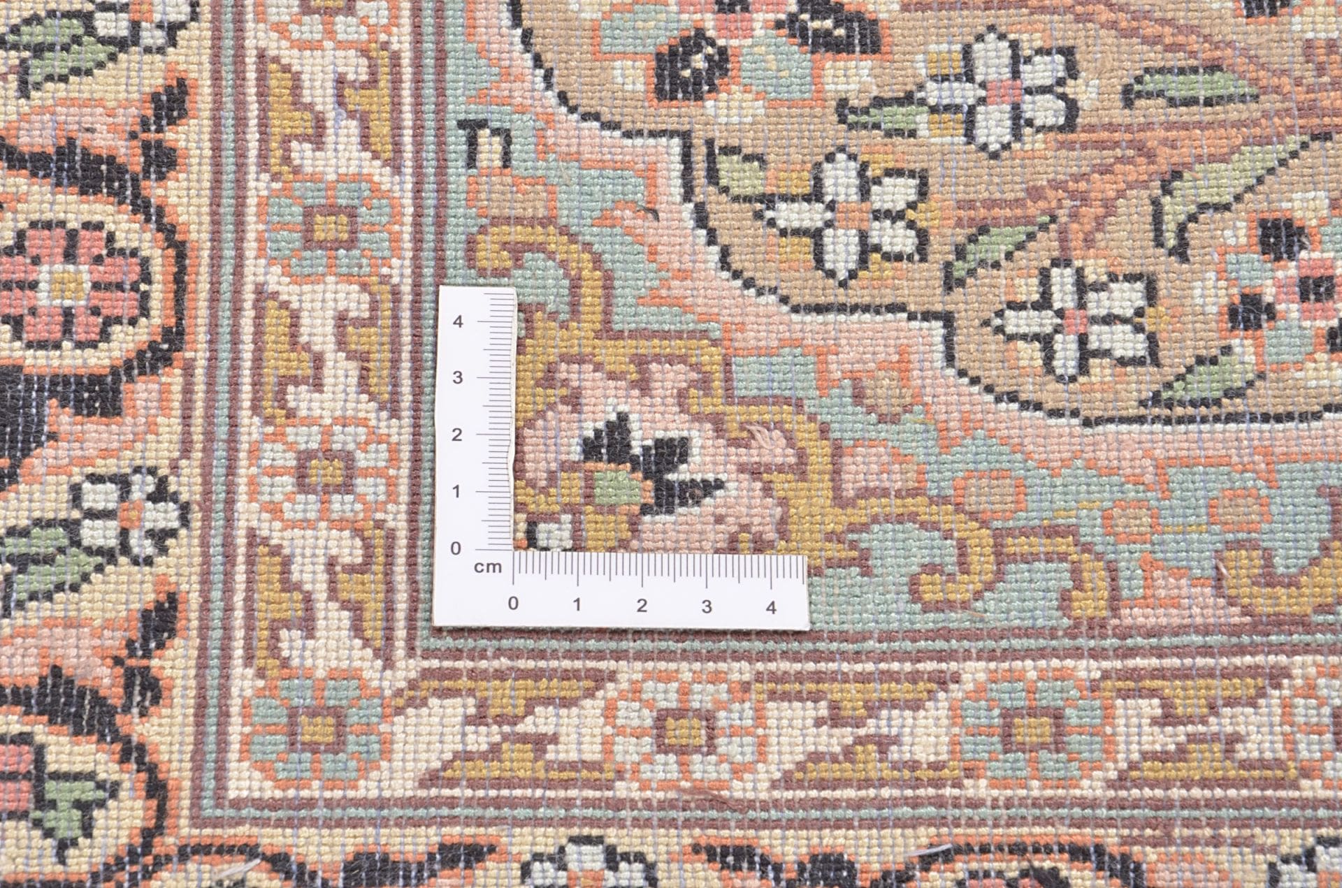 Kashmir Orientteppich 218 × 304 cm aus Wolle & Seide, handgeknüpft