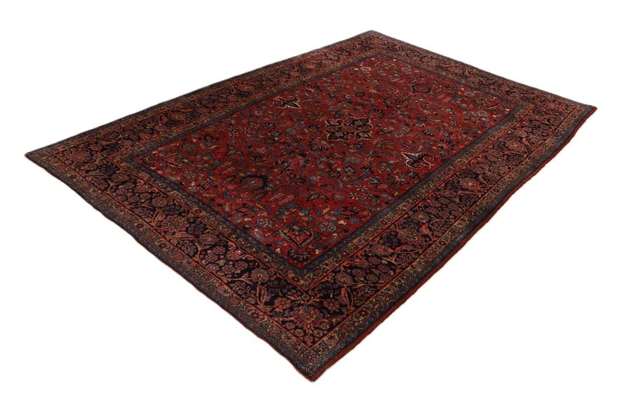 antiker-sarugh-teppich-282x191-cm-florales-muster-handgeknupft-3 Antiker Sarough Farahan Perserteppich, 280 × 190 cm, Wolle