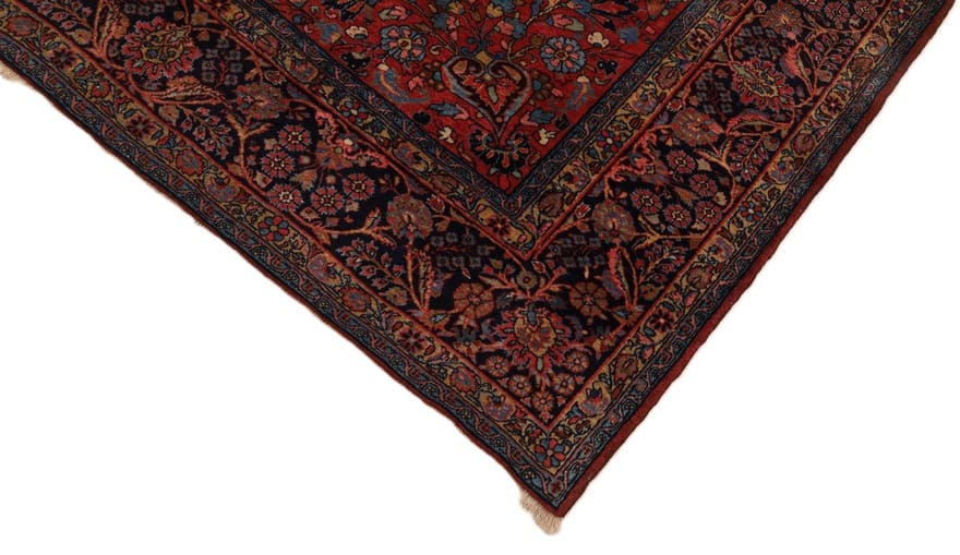 antiker-sarugh-teppich-282x191-cm-florales-muster-handgeknupft-8 Antiker Sarough Farahan Perserteppich, 280 × 190 cm, Wolle