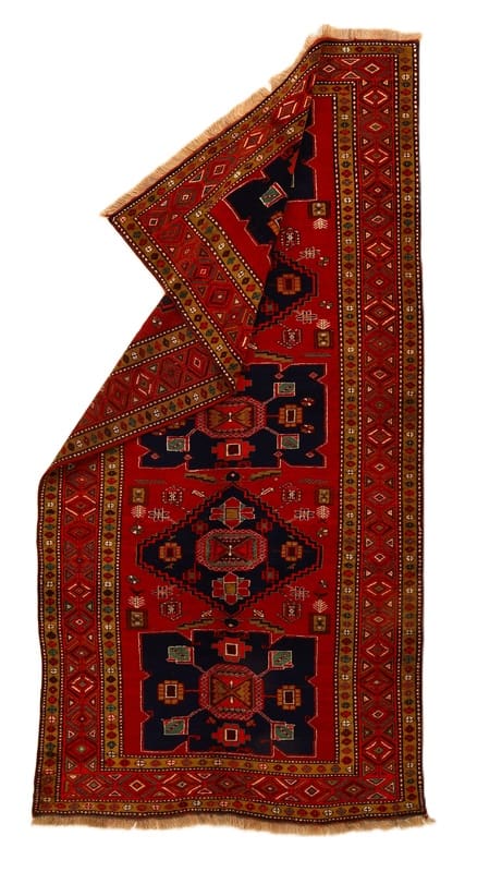 Perserteppich 336 × 165 cm aus Wolle, handgeknüpft