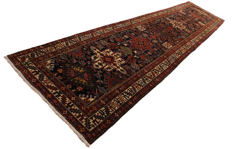 Heriz Perserteppich antik, 520 × 120 cm, Wolle & Seide