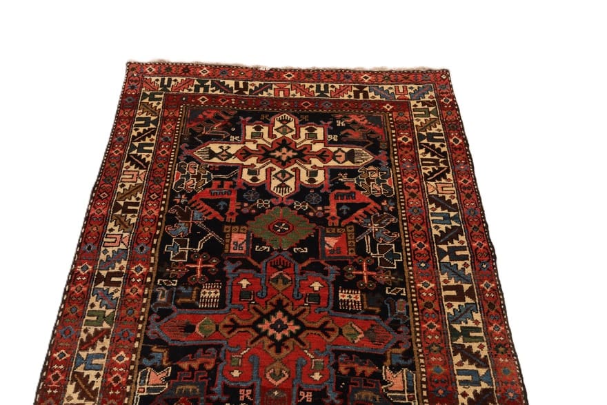 Heriz Perserteppich antik, 520 × 120 cm, Wolle & Seide