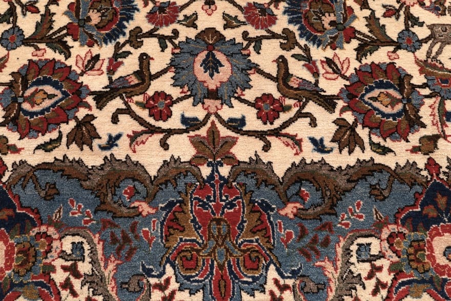 Ghom Perserteppich aus Iran, 340 × 223 cm