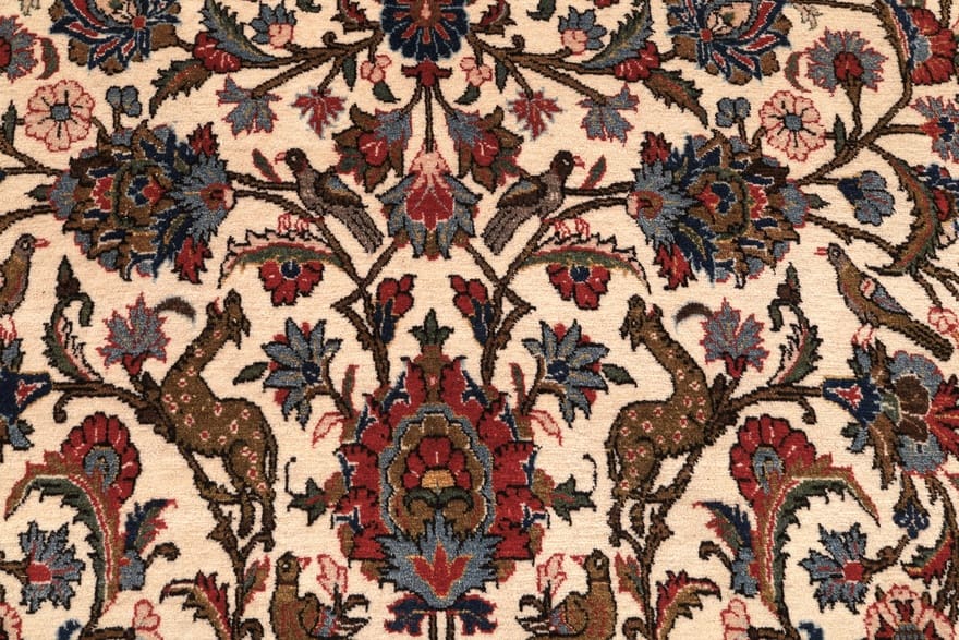 Ghom Perserteppich aus Iran, 340 × 223 cm