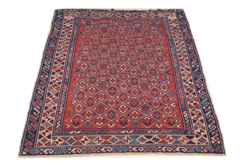 schirvan-teppich-156x110-cm-handgeknupft-orientalisches-design-3 Orientteppich antik, 154 × 109 cm, Wolle