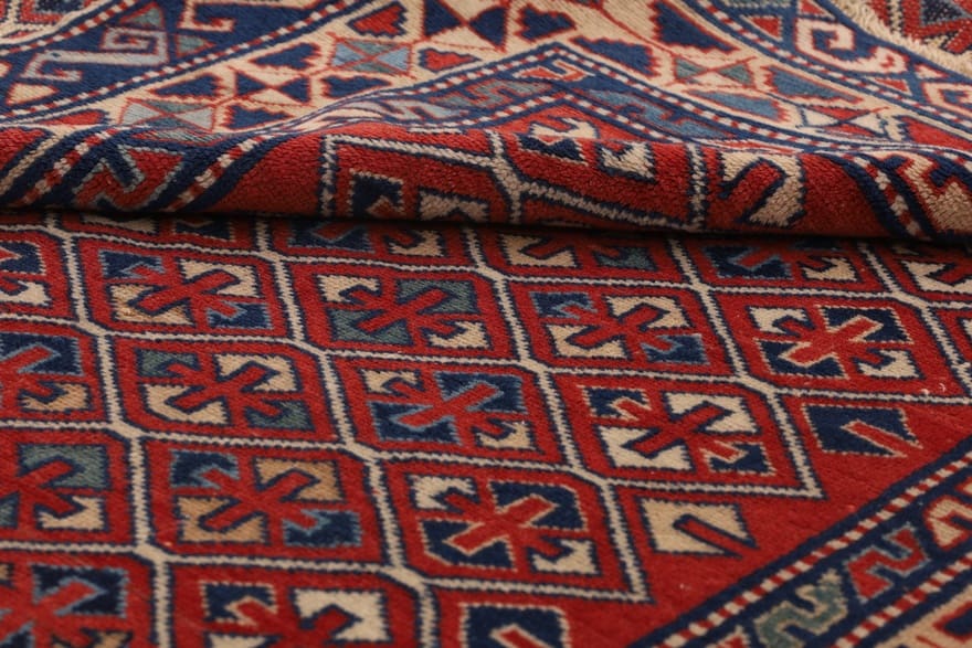 schirvan-teppich-156x110-cm-handgeknupft-orientalisches-design-4 Orientteppich antik, 154 × 109 cm, Wolle
