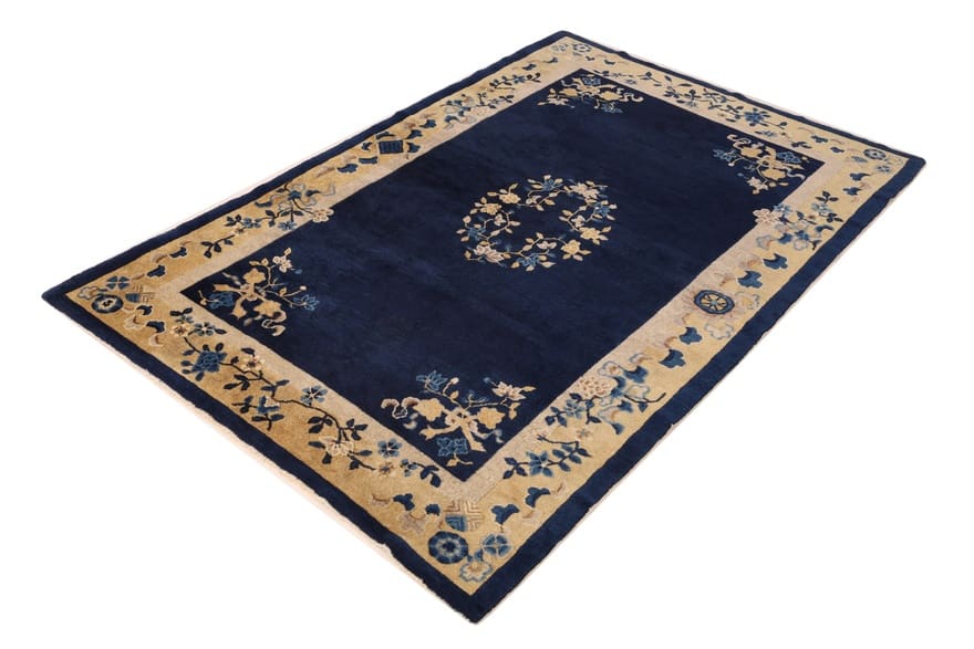 orientteppich-china-242x157-cm-wolle-seide-klassisch-handgeknupft-3 Antiker Teppich aus China, 240 × 156 cm