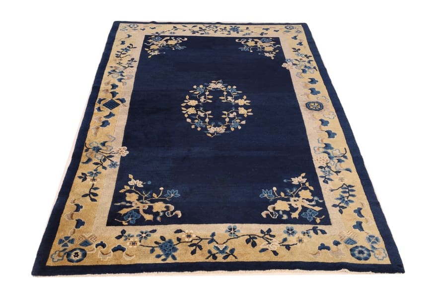 orientteppich-china-242x157-cm-wolle-seide-klassisch-handgeknupft-5 Antiker Teppich aus China, 240 × 156 cm