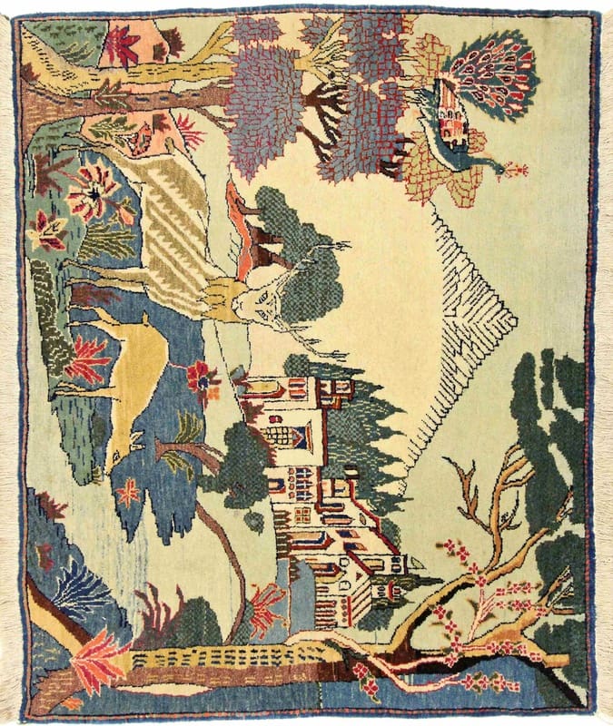 Kashan Perserteppich antik, 114 × 73 cm, Wolle