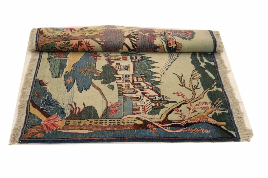 Kashan Perserteppich antik, 114 × 73 cm, Wolle