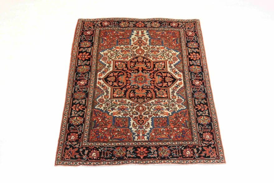 Antiker Sarough Farahan Perserteppich, 150 × 109 cm, Wolle