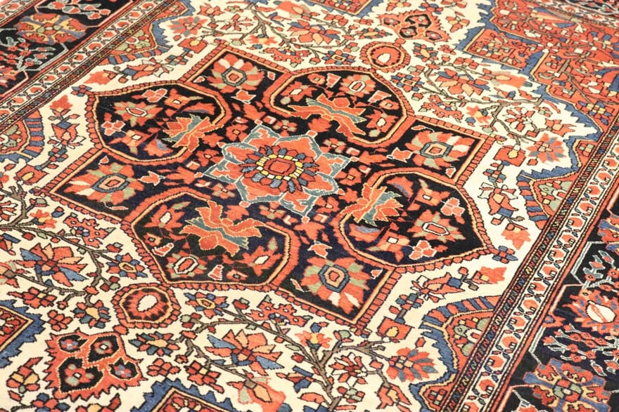 Antiker Sarough Farahan Perserteppich, 150 × 109 cm, Wolle