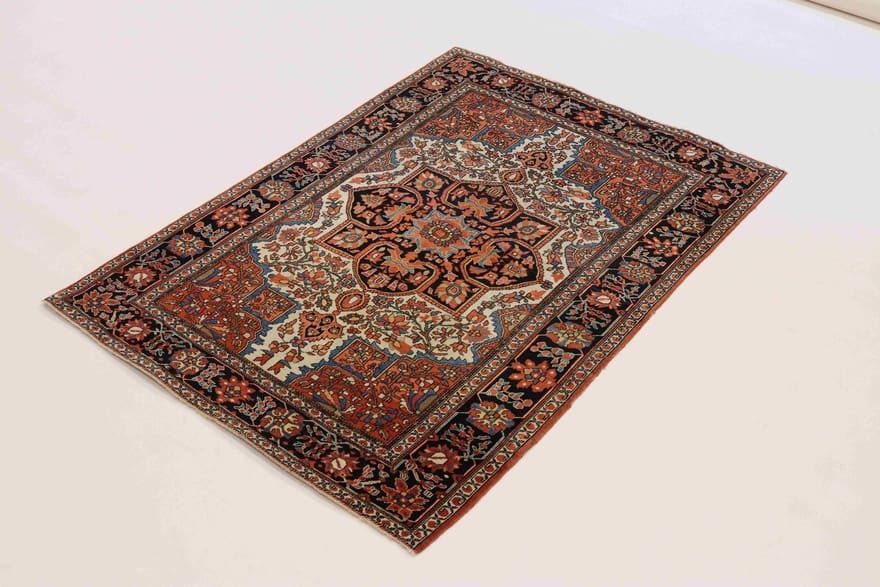 Antiker Sarough Farahan Perserteppich, 150 × 109 cm, Wolle