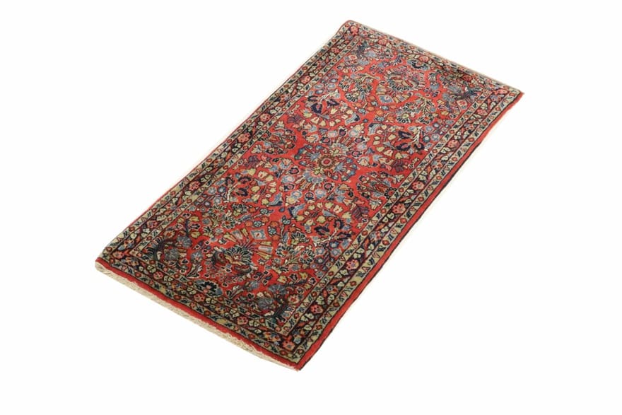 Sarough Farahan Perserteppich antik, 120 × 60 cm, Wolle