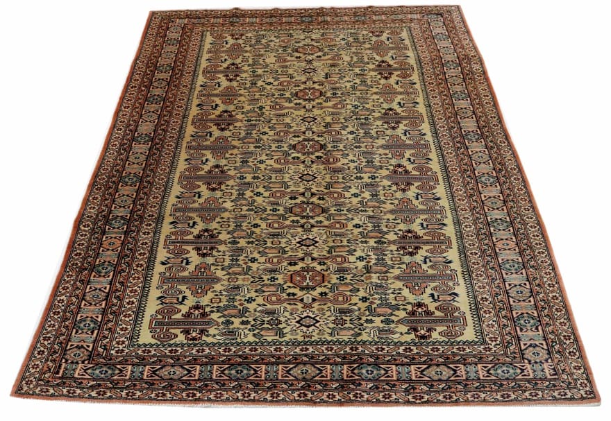 antiker-ardebil-teppich-269x178-cm-herati-muster-handgeknupft-1 Antiker Ardebil Perserteppich, 267 × 177 cm, Wolle