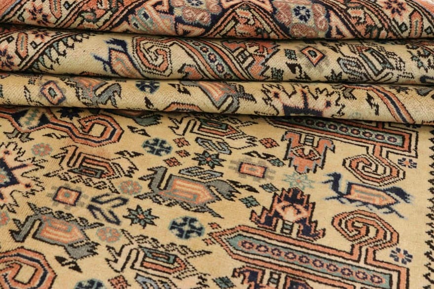 antiker-ardebil-teppich-269x178-cm-herati-muster-handgeknupft-4 Antiker Ardebil Perserteppich, 267 × 177 cm, Wolle