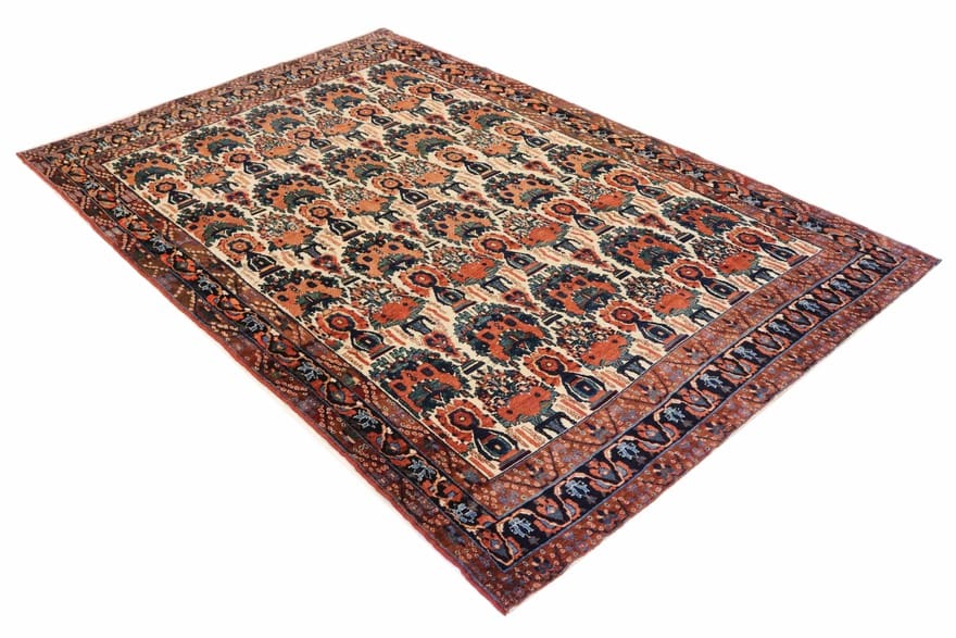 Antiker Afshar Perserteppich, 308 × 217 cm, Wolle