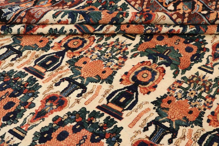Antiker Afshar Perserteppich, 308 × 217 cm, Wolle