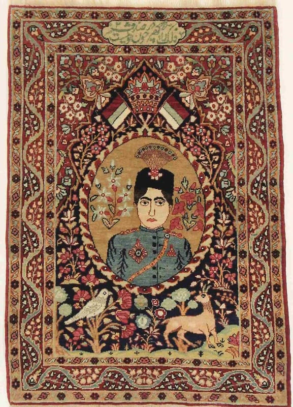 Antiker Kerman Perserteppich aus Iran, 87 × 60 cm