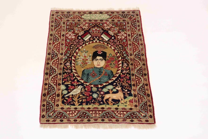 Antiker Kerman Perserteppich aus Iran, 87 × 60 cm