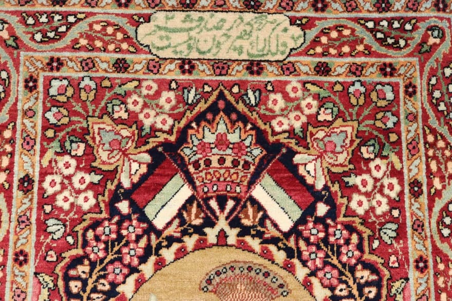 Antiker Kerman Perserteppich aus Iran, 87 × 60 cm