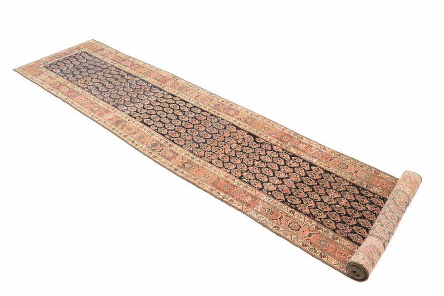 Malayer Perserteppich antik, 590 × 90 cm, Wolle
