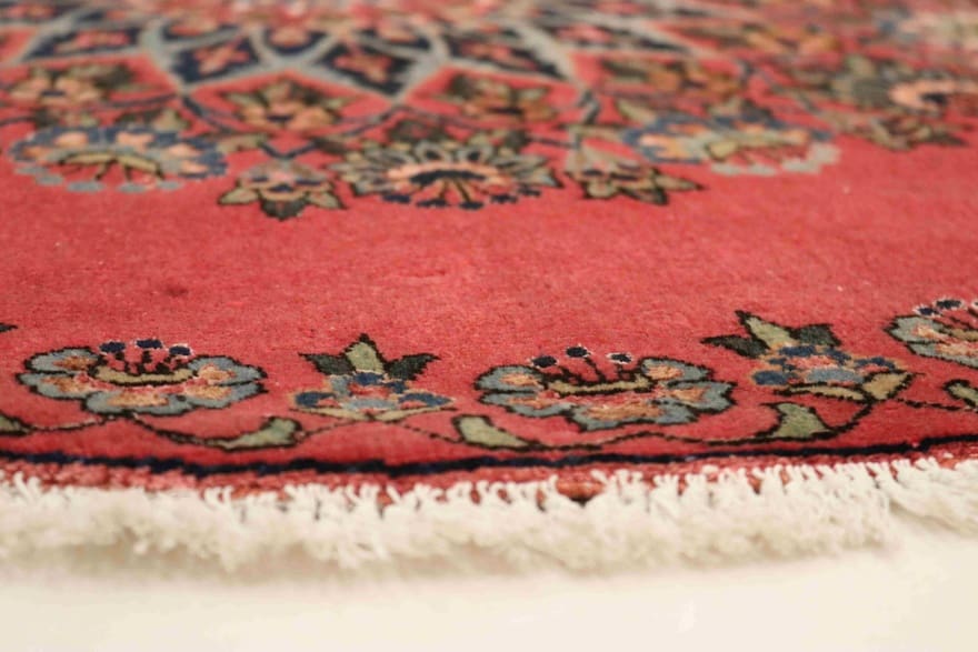 keshan-teppich-102x101-cm-blumenmuster-handgeknupft-perserteppich-4 Kashan Perserteppich antik, 100 × 100 cm, Wolle & Seide