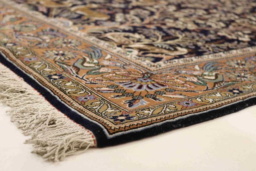 Antiker Ghom Perserteppich aus Iran, 212 × 141 cm