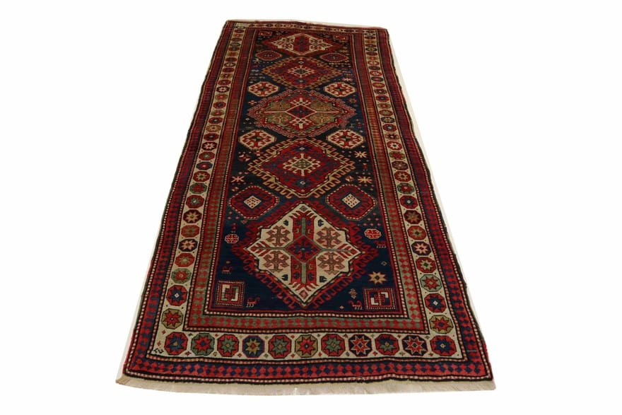 Antiker Orientteppich aus Russland, 363 × 143 cm