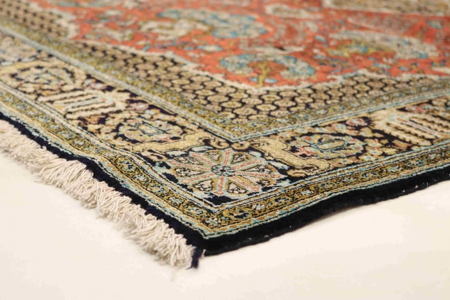 Antiker Ghom Seidenteppich 162×111 cm – Handgeknüpft, Orientteppich