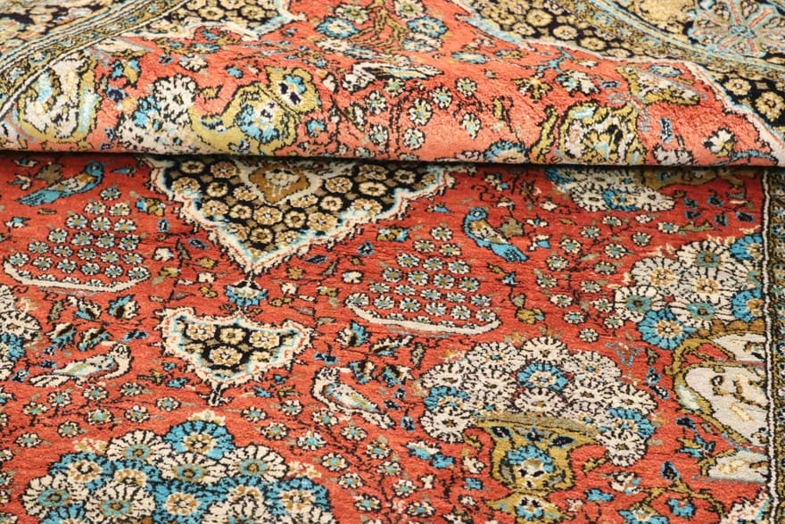 Antiker Ghom Seidenteppich 162×111 cm – Handgeknüpft, Orientteppich