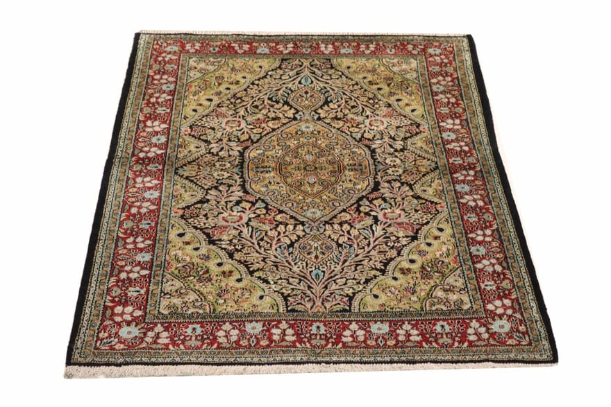 Ghom Seidenteppich 166×108 cm | Handgeknüpft | Luxus Orientteppich