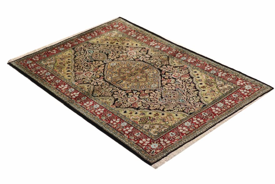 Ghom Seidenteppich 166×108 cm | Handgeknüpft | Luxus Orientteppich