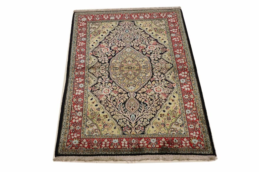 Ghom Seidenteppich 166×108 cm | Handgeknüpft | Luxus Orientteppich