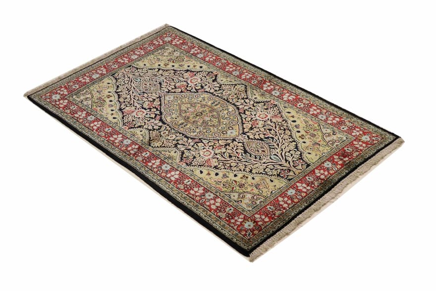Ghom Seidenteppich 166×108 cm | Handgeknüpft | Luxus Orientteppich