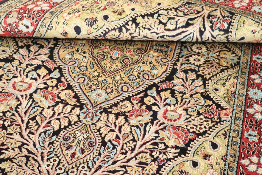 Ghom Seidenteppich 166×108 cm | Handgeknüpft | Luxus Orientteppich