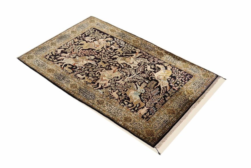 Ghom Seidenteppich 172×111 cm – Luxuriöser Orientteppich handgeknüpft