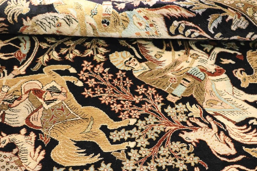 Ghom Seidenteppich 172×111 cm – Luxuriöser Orientteppich handgeknüpft