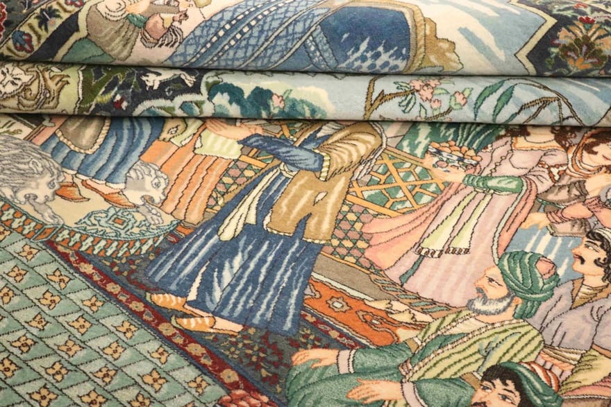 Antiker Täbriz Perserteppich aus Iran, 255 × 185 cm