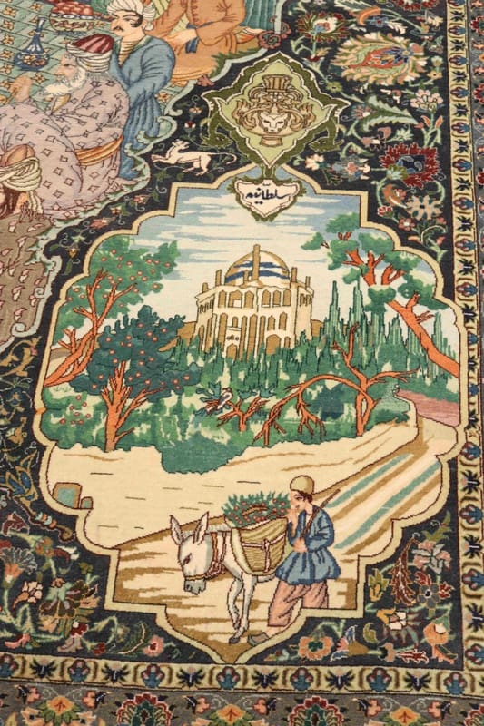 Antiker Täbriz Perserteppich aus Iran, 255 × 185 cm