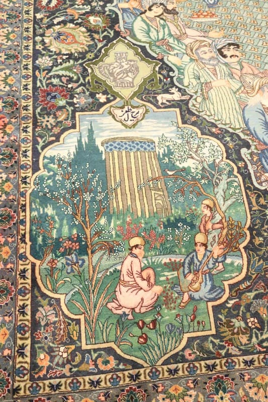 Antiker Täbriz Perserteppich aus Iran, 255 × 185 cm