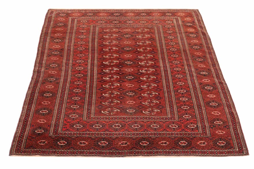 bukhara-orientteppich-206x156-cm-geometrisches-muster-handgeknupft-2 Antiker Perserteppich, 204 × 155 cm, Wolle