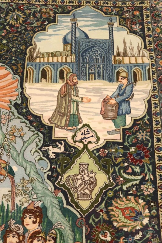 Antiker Täbriz Perserteppich aus Iran, 255 × 185 cm