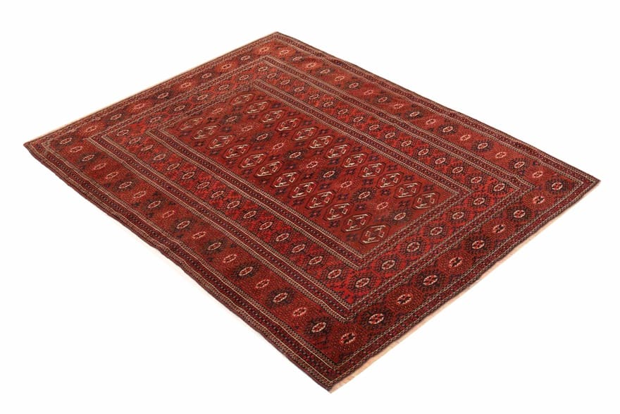 bukhara-orientteppich-206x156-cm-geometrisches-muster-handgeknupft-3 Antiker Perserteppich, 204 × 155 cm, Wolle