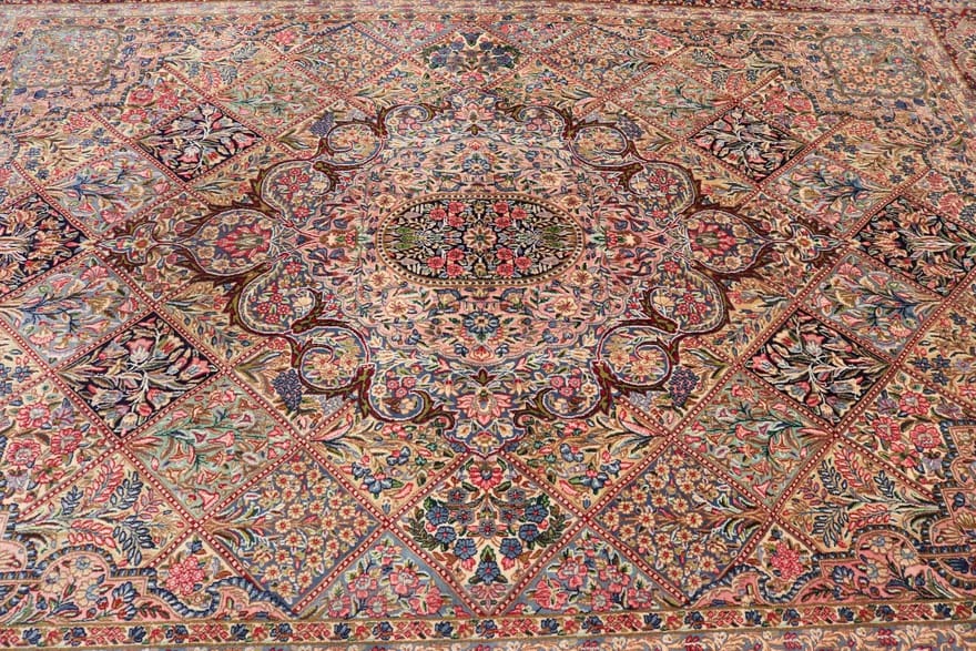 kerman-orientteppich-402x301-cm-hochwertig-handgeknupft-7 Kerman Perserteppich aus Iran, 400 × 300 cm