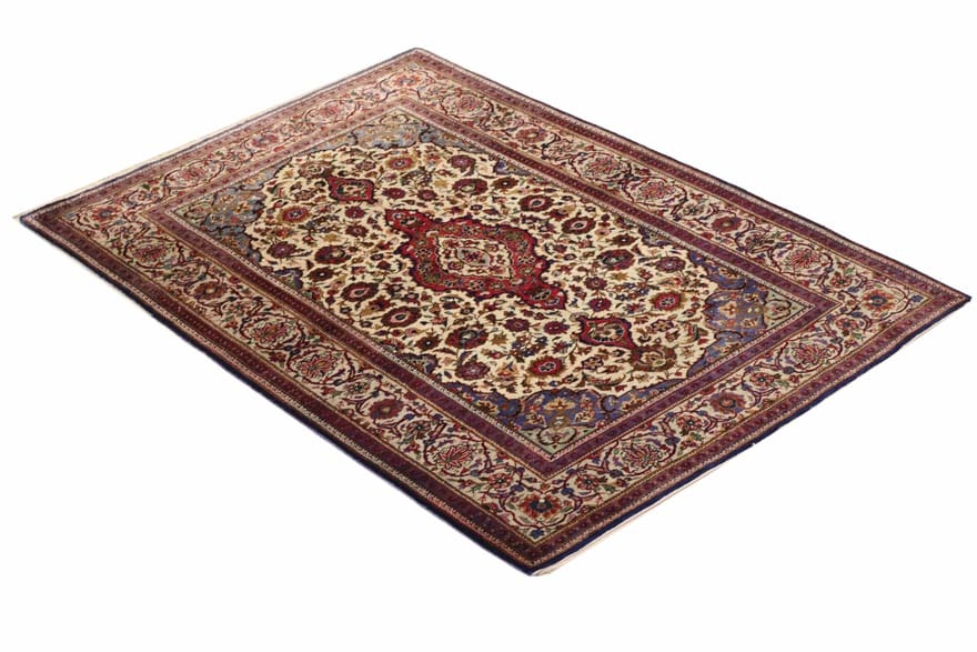 Antiker Kashan Perserteppich aus Iran, 154 × 103 cm