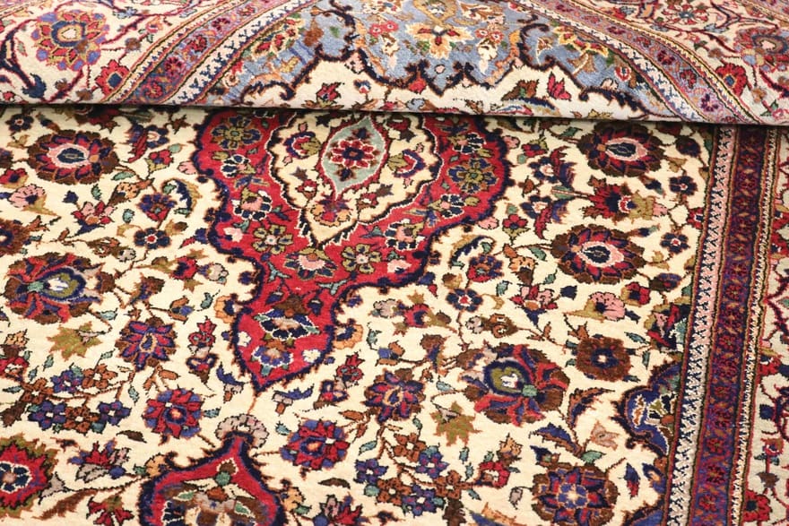 Antiker Kashan Perserteppich aus Iran, 154 × 103 cm