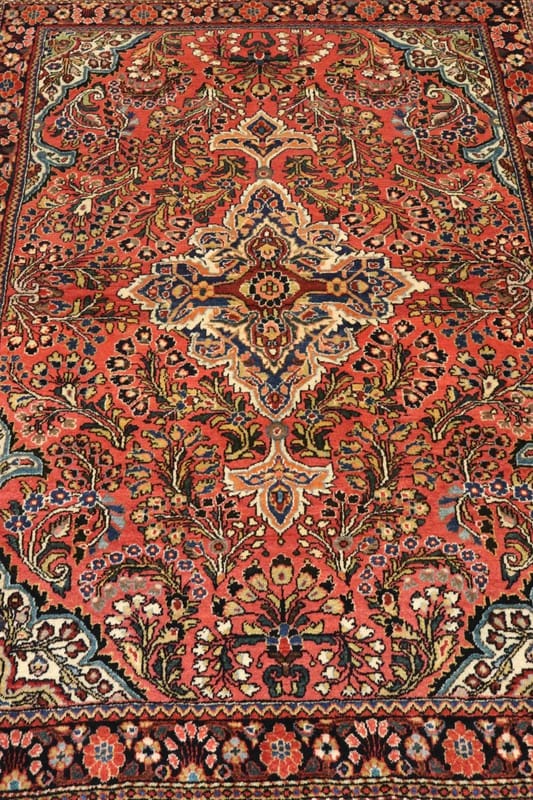 Antiker Sarough Farahan Perserteppich, 148 × 109 cm, Wolle
