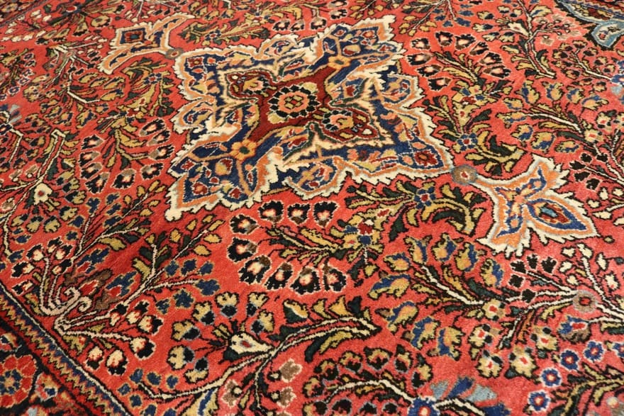 Antiker Sarough Farahan Perserteppich, 148 × 109 cm, Wolle